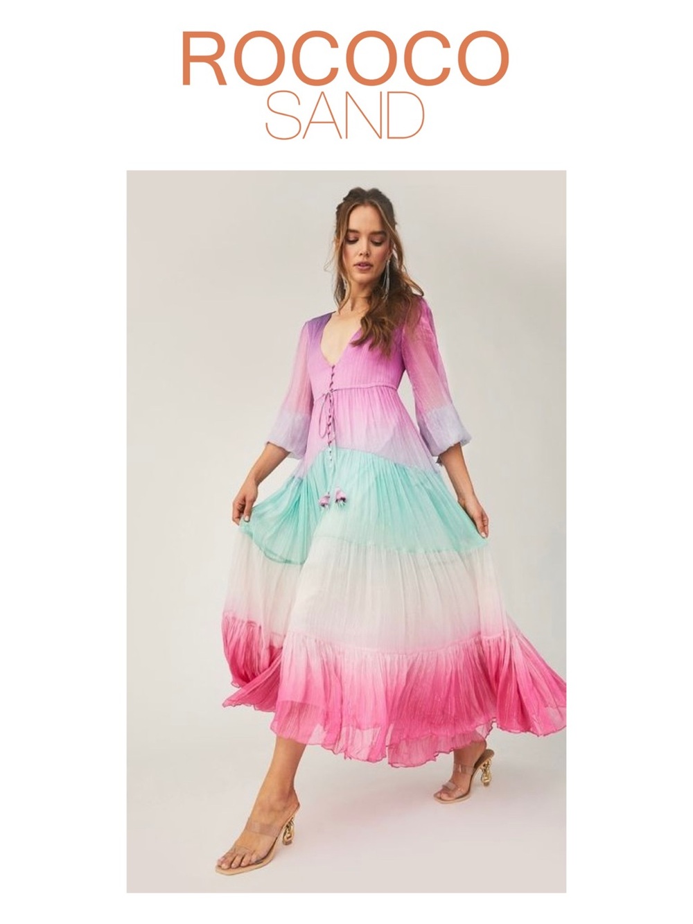 ROCOCO SAND Pax Tiered Maxi Dress